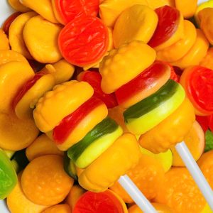 Kẹo dẻo hamburger (dạng kẹo mút)